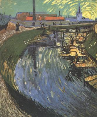 Vincent Van Gogh The Roubine du Roi Canal wtih Washerwomen (nn04) Sweden oil painting art